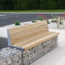 Габион-скамья со спинкой оцинкованный спиральный 1,4х0,5х04х1,4х0,2х0,8х4х50х50 мм ГОСТ Р 58120-2018