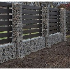 Габион столб болтовой оцинкованный (Ц) для забора 0,3х0,3х2х4,8х50х100 мм ГОСТ Р 58120-2018